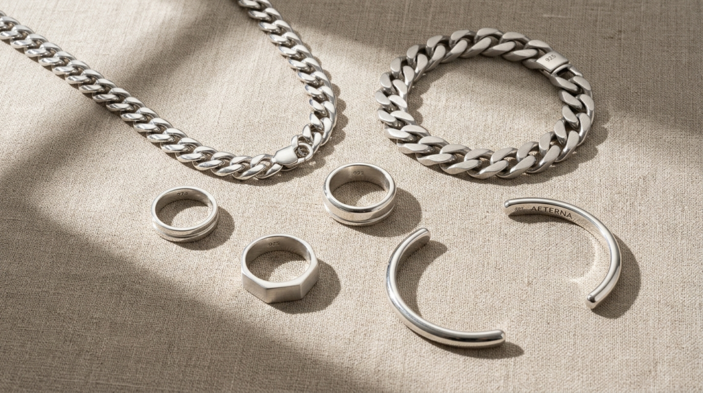 High-end product lifestyle photography, 16:9 format. Flat la
