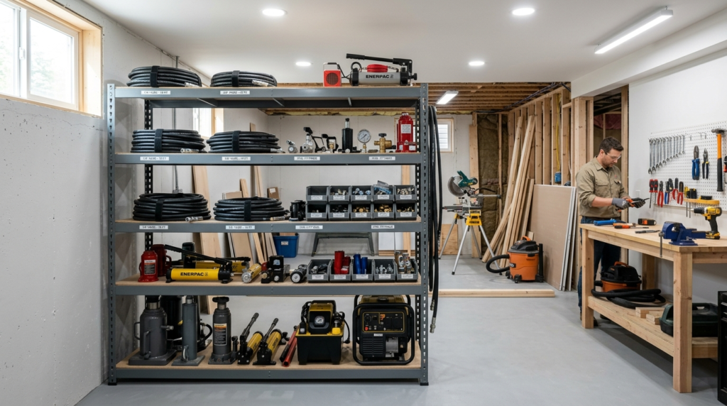 Wide angle photograph of a DIY home renovation project in pr