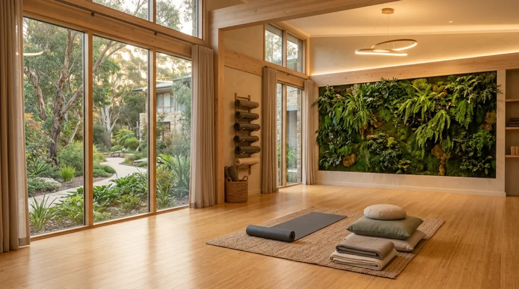 Moderne yogastudio i et eksklusivt wellnesshotel.