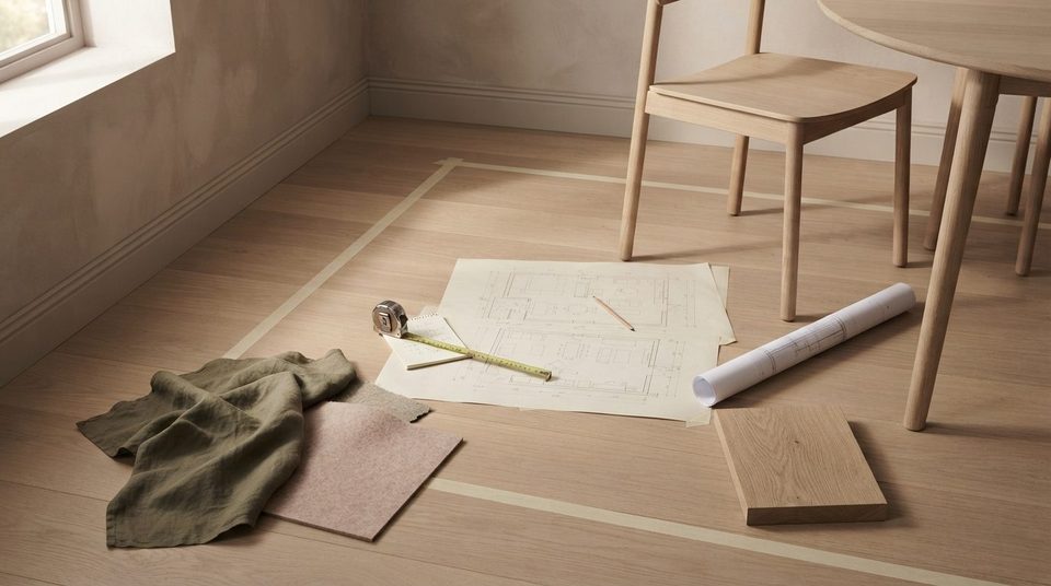 Illustration til guiden: Spisebord, stole og gangplads: Sådan regner du dig frem til det rigtige bord